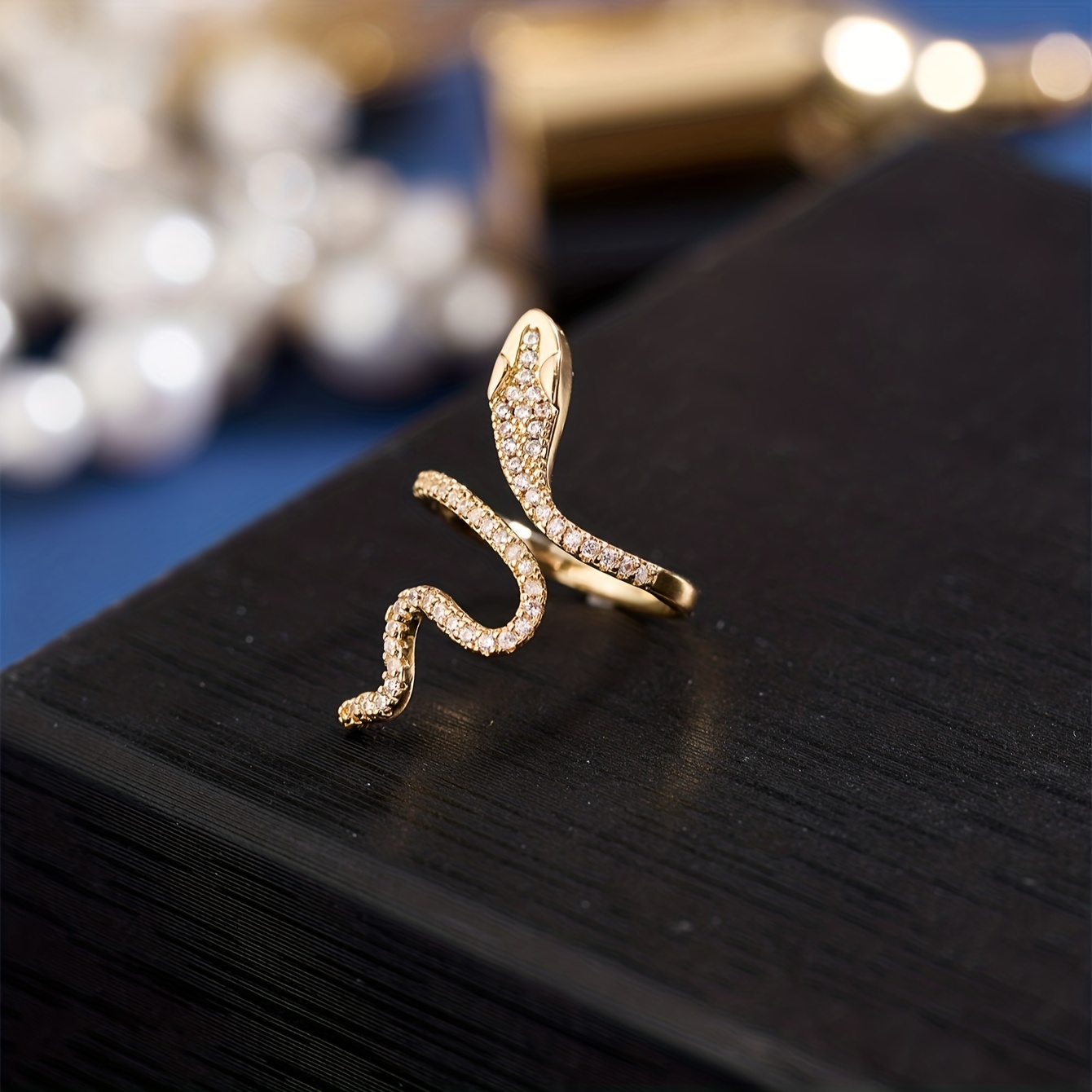 Minimalist Snake Shaped Ring with Unique Open for Women